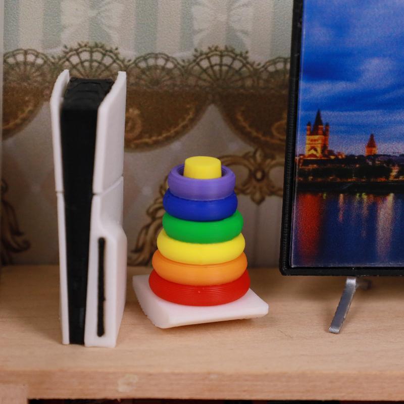 Board Game For 2 People - 2 Sets Puppenhaus Regenbogen-Stapelspielzeug Puzzle Regenbogenturm