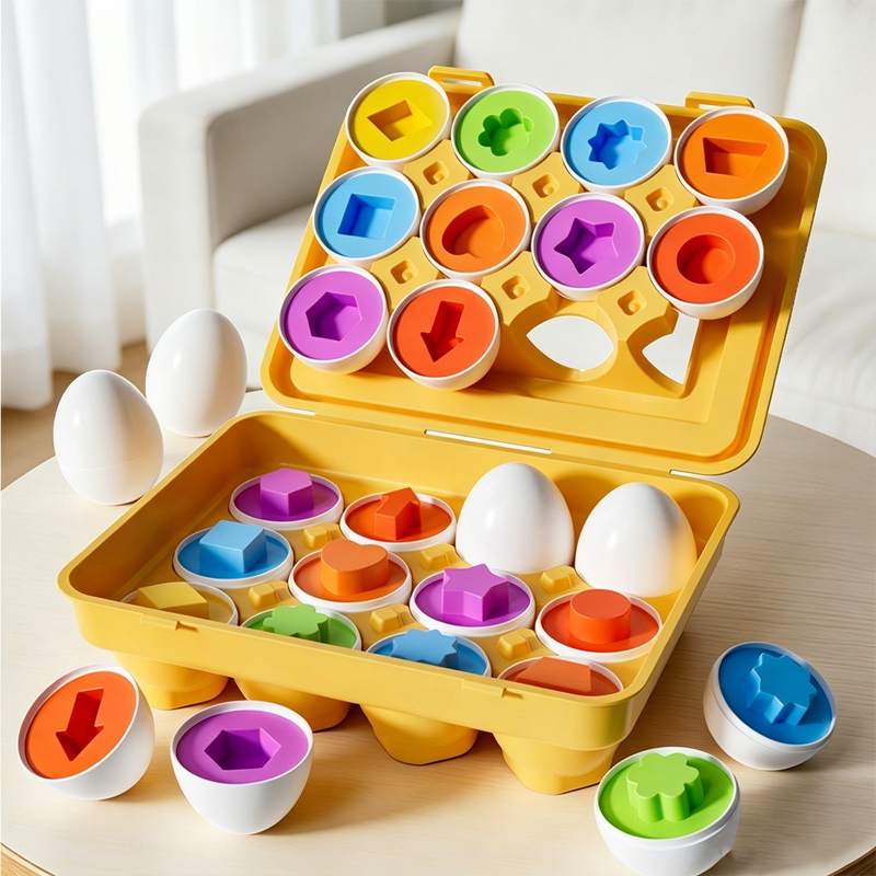 Board Game For 2 People - Montessori-Spiele Baby-Spielzeug Intelligentes Ei-förmiges Zuordnungspuzzle für