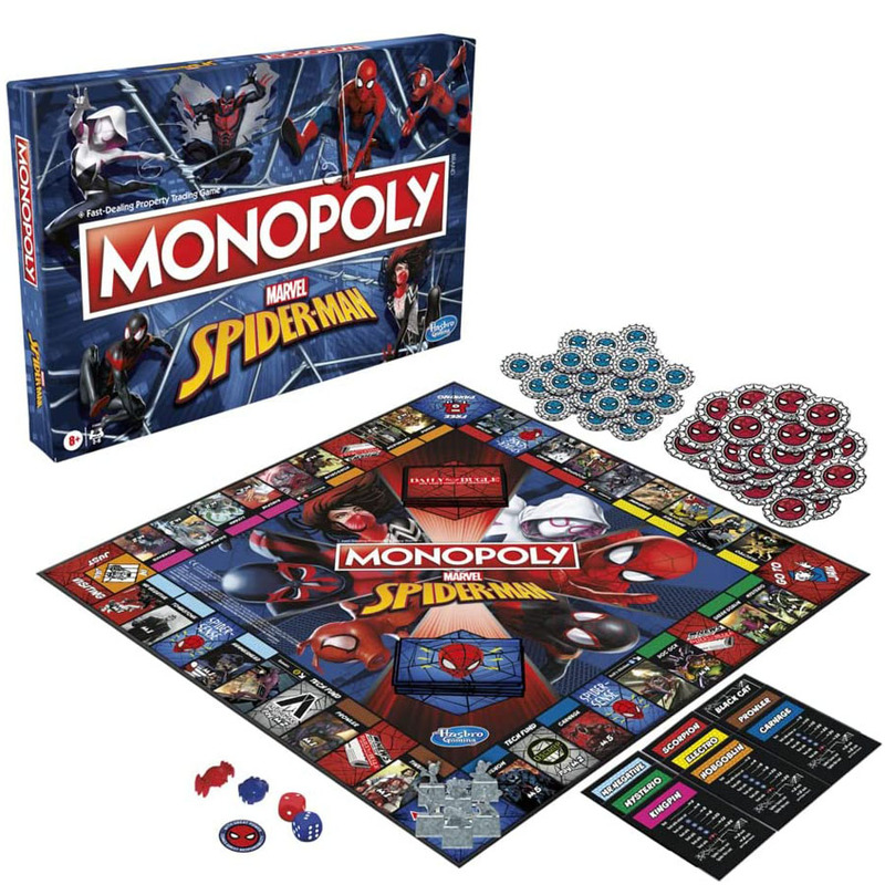 Board Game Monopoly - Marvel Spider-Man Monopoly Brettspiel, offiziell lizenziertes