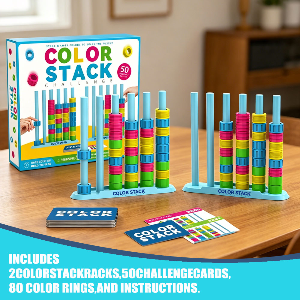 Strategy Board Game - Color Stack Challenge: Ein schnelles Farbzuordnungs-Puzzlespiel