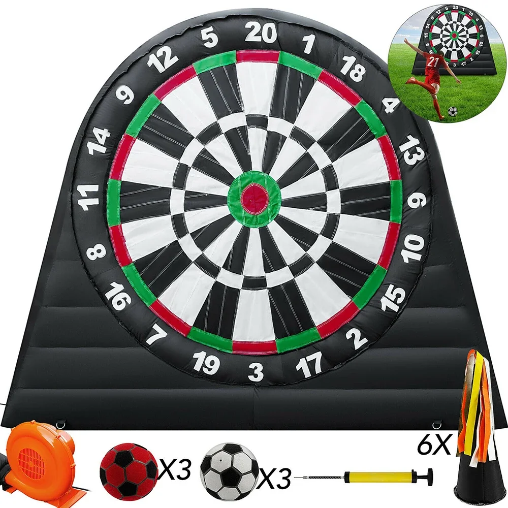 Board Game Football - Modisches 3-Meter-aufblasbares Fußball-Dartbrett, Kick-Spiel, aufblasbares Ziel