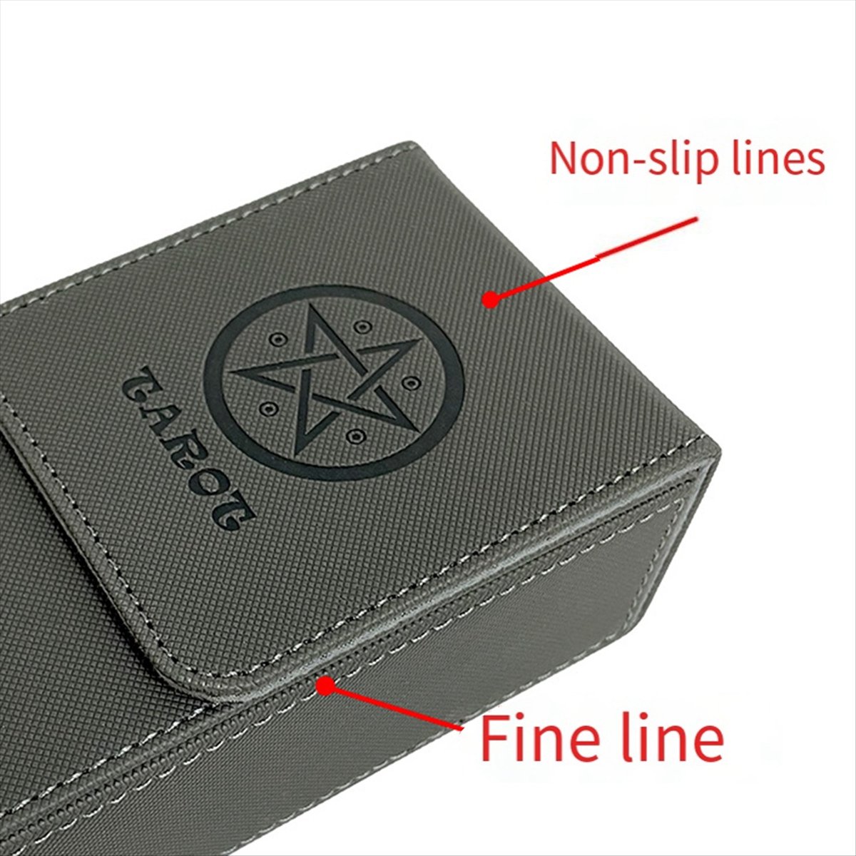 Card Game Deck - ABST Schwarze Rote Muster Tarotkarten-Aufbewahrungsbox PU-Leder