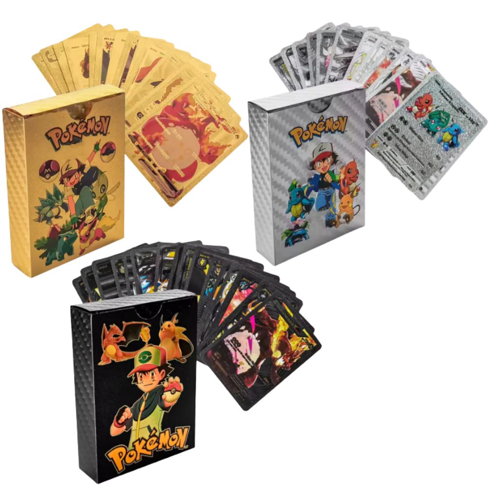 Board Game English - Neue 55-teilige Pokémon-Karten Vmax GX Goldfolie