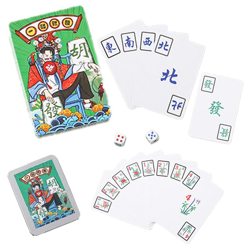 Card Game Deck - Mahjong Karten Familien spiel wasserdicht Mah
