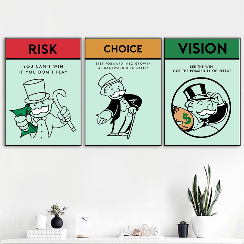 Board Game Monopoly - Alec Monopoles of Brettspiel, Kartenkunst, Wandgemälde,
