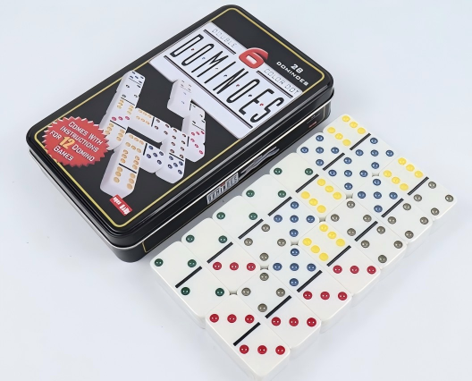 Game Storage Box - ElegantMahj Doppel-Sechs Domino-Set für Erwachsene mit